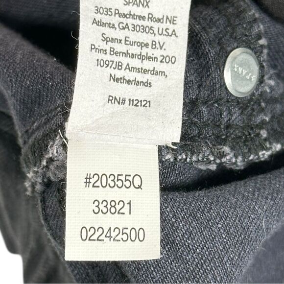SPANX Pull On Straight Leg distressed Black Jeans Slimming Stretch Size 2XP - Picture 6 of 9